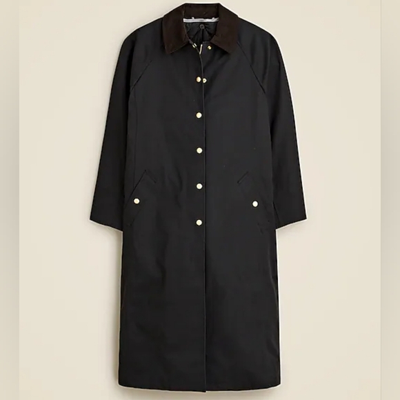 NWT J.Crew Long Barn Jacket in Waxed Cotton Twill Size SP - Picture 5 of 11